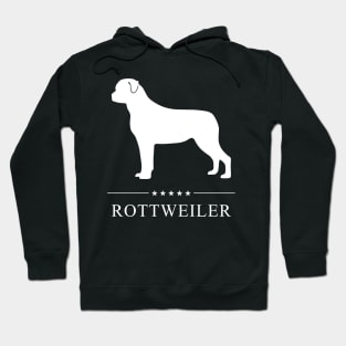 Rottweiler Dog White Silhouette Hoodie